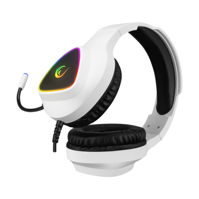 Slušalice sa mikrofonom gaming RAMPAGE M7 MONCHER white, RGB LED, USB 7.1 - Image 4