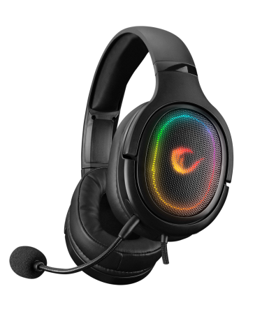Slušalice sa mikrofonom gaming RAMPAGE RX6 X-HORSE black PC/PS4, USB, RGB LED, 7.1, odvojiv mikrofon