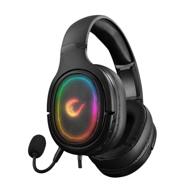 Slušalice sa mikrofonom gaming RAMPAGE RX6 X-HORSE black PC/PS4, USB, RGB LED, 7.1, odvojiv mikrofon - Image 2