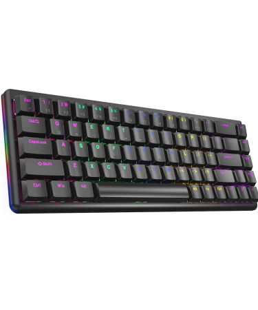 Tastatura gaming RAMPAGE REBEL black, Mechanical, Low Profile, red switch, US Layout, Rainbow