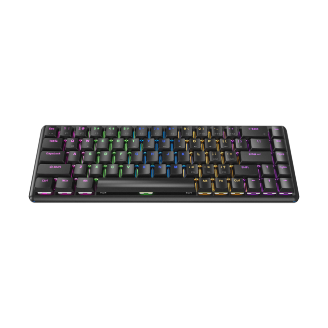 Tastatura gaming RAMPAGE REBEL black, Mechanical, Low Profile, red switch, US Layout, Rainbow - Image 3
