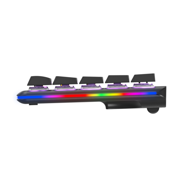 Tastatura gaming RAMPAGE REBEL black, Mechanical, Low Profile, red switch, US Layout, Rainbow - Image 5