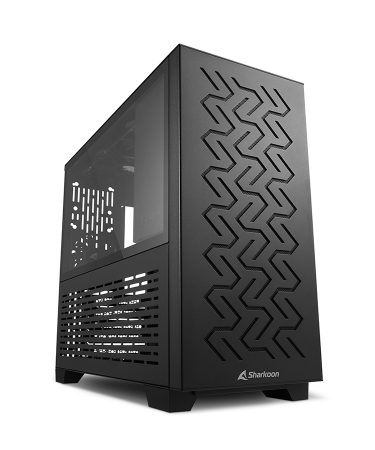 Kućište SHARKOON gaming, MS-Z1000 bk, black, ventilatori 1x80mm PWM, 3x120mm PWM, Micro-ATX