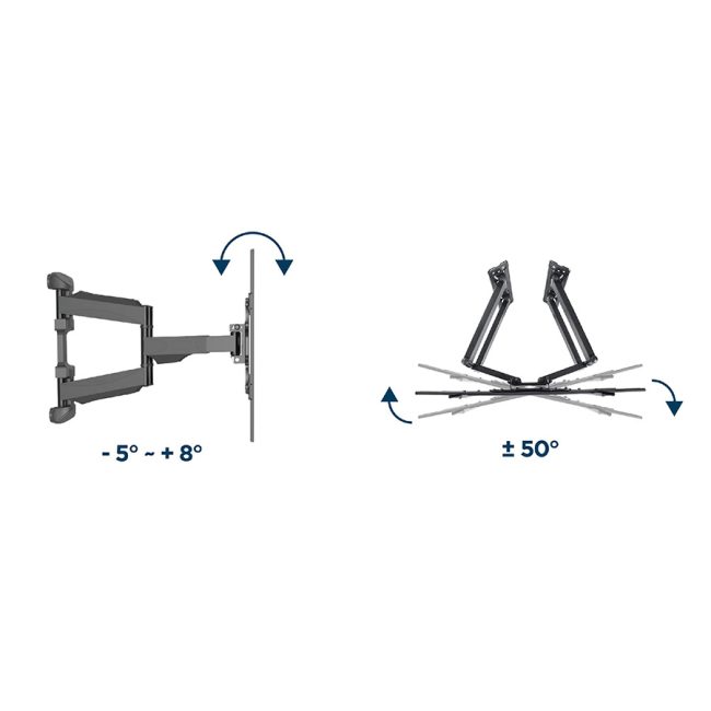 Zidni nosač GEMBIRD WM-75ST-02, 32" - 75"", 45.5 kg, VESA max. 600 mm x 400 mm, montaža u ugao zida - Image 4