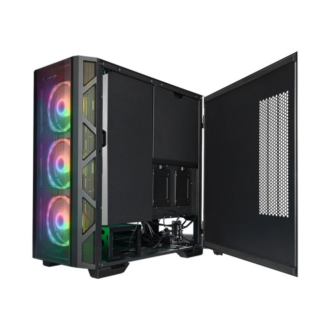 Kućište gaming RAMPAGE MASTER Mesh Tempered Glass Vertical VGA Holder 4*ARGB Fan Hub E-ATX - Image 6