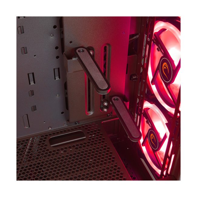 Kućište gaming RAMPAGE MASTER Mesh Tempered Glass Vertical VGA Holder 4*ARGB Fan Hub E-ATX - Image 7