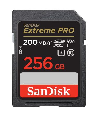 SanDisk SDXC 256GB Extreme Pro 200MB/s V30 UHS-I Class10 U3 V30  SDSDXXD-256G-GN4IN