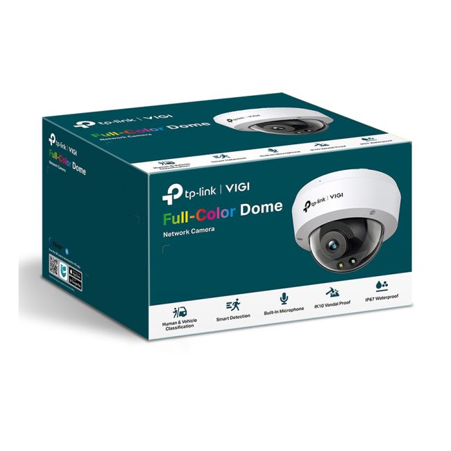 TP-Link VIGI C250(4mm) 5MP puna kupolasta mrežna kamera u boji, H.265+/H.265/H.264+/H.264, 1/2.7"" CMOS s progresivnim skeniranjem, boja/0.005 Lux@F1. - Image 2