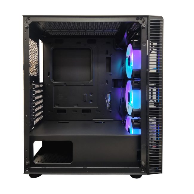 Kucište IG-MAX X3805-A06 GIANT GLASS, E-ATX, ventilator RGB 3x 120mm, 3xUSB, audio panel - Image 4