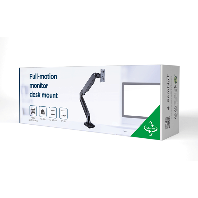 NOSAČ ZA MONITOR GEMBIRD MA-DA1-03, montaža na stol, (tilting), 17”-35”, up to 10 kg - Image 3