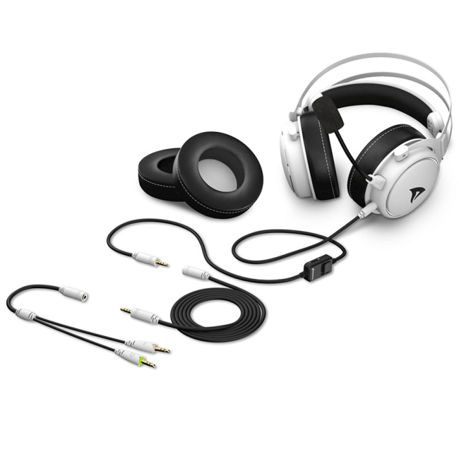 Slušalice sa mikrofonom SHARKOON gaming Skiller SGH50 White - Image 6