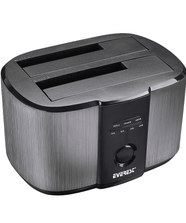 Postolje za dva externa 2,5" i 3.5" SATA HDD/SSD Everest HD3-540, USB3.0 SATA III 6Gbps 4TB / 6TB / 8TB Docking Harddisk Box