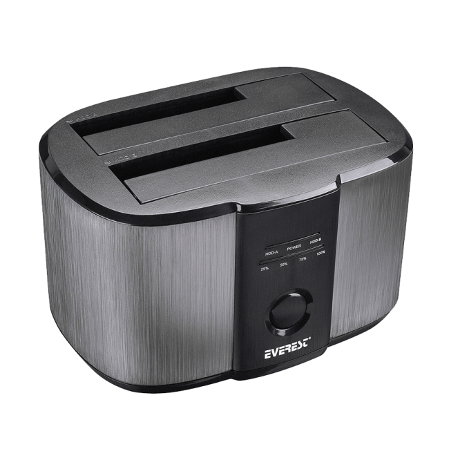Postolje za dva externa 2,5" i 3.5" SATA HDD/SSD Everest HD3-540, USB3.0 SATA III 6Gbps 4TB / 6TB / 8TB Docking Harddisk Box