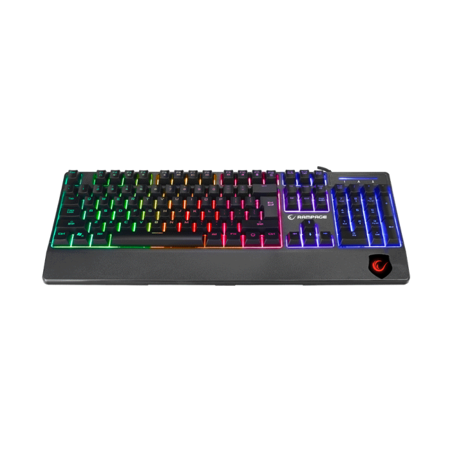 Tastatura gaming RAMPAGE KB-R34 WINNER Semi Mechanical US Layout Rainbow Illuminated Gaming Keyboard - Image 3