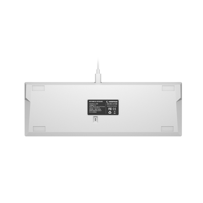 Tastatura gaming RAMPAGE KB-RX63 B-ATOM White Bluetooth RGB Backlight RED SWITCH US Layout 63 Mini - Image 5