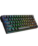 Tastatura gaming RAMPAGE KB-RX63 B-ATOM Black Bluetooth RGB Backlight RED SWITCH US Layout 63 Mini