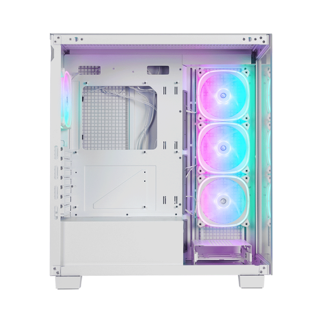 Kucište gaming RAMPAGE HYDRA V1 WHITE Type-C+USB3.0+USB2.0 4*ARGB Fan+Hub E-ATX Exclusive Gaming - Image 4