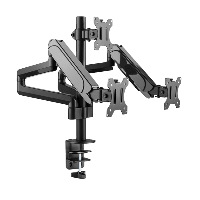 NOSAČ ZA TRI MONITORA GEMBIRD MA-DA3-01, montaža na stol, (full-motion), do 27”, up to 7 kg - Image 4