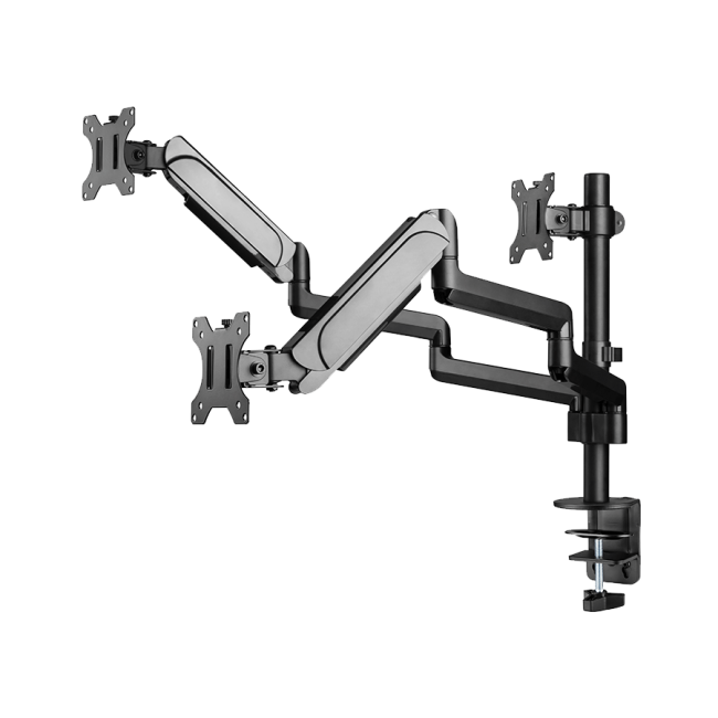 NOSAČ ZA TRI MONITORA GEMBIRD MA-DA3-01, montaža na stol, (full-motion), do 27”, up to 7 kg - Image 7