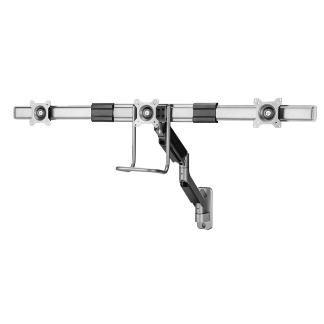 NOSAČ ZA TRI MONITORA GEMBIRD MA-WA3-01, montaža na zid, do 27”, up to 6 kg - Image 5