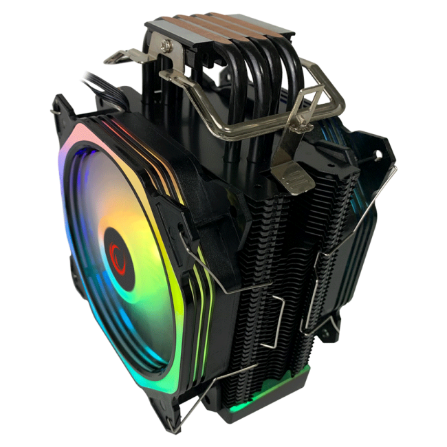 CPU hladnjak RAMPAGE OCTAGON C60 Black 57CFM 1800RPM 2x12cm ARGB AM5/LGA1700 Compatible Air Cooled CPU Fan - Image 3