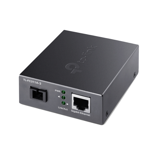 TP Link TL-FC311A-2 10/100/1000 Mbps RJ45 do 1000 Mbps Single-mode SC WDM dvosmjerni fiber ConverterPORT: 1× Gigabit SC port, 1× Gigabit RJ45 port