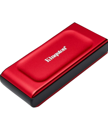 EXT.SSD 1TB Kingston SXS1000R/1000G USB 3.2 Gen 2 peeds up to 1,050MB/s read, 1,000MB/s write Includes USB-C to USB-A cable RED