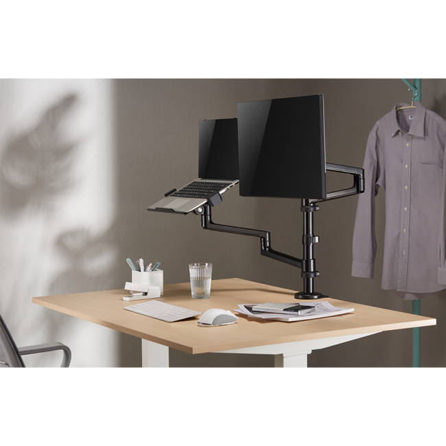 NOSAČ ZA MONITOR I LAPTOP GEMBIRD MA-DA-04, montaža na stol, monitors up to 32" and notebooks up to 17,3" - Image 7
