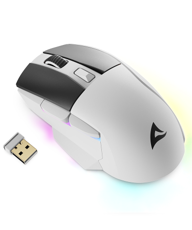 Miš SHARKOON gaming wireless/wired Skiller SGM50W White