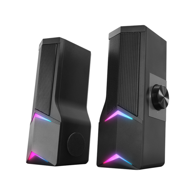 Zvučnici 2.0 gaming RAMPAGE Elegant X10 2.0 Rms Bluetooth 3W*2 RGB Illuminated Multimedia Usb 5V 45dB Gaming Player Speaker