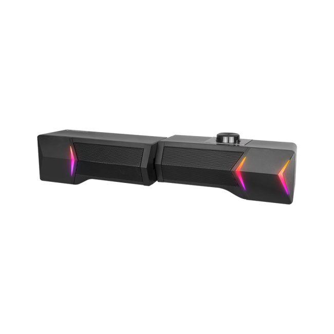 Zvučnici 2.0 gaming RAMPAGE Elegant X10 2.0 Rms Bluetooth 3W*2 RGB Illuminated Multimedia Usb 5V 45dB Gaming Player Speaker - Image 2