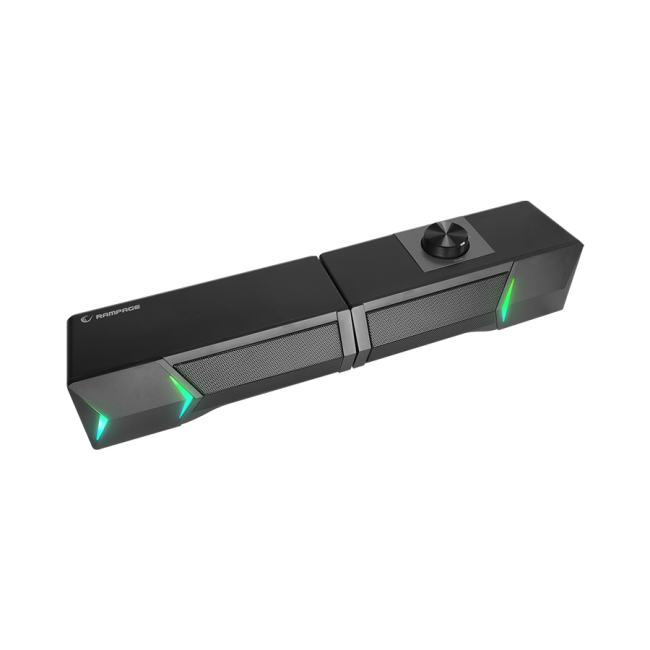 Zvučnici 2.0 gaming RAMPAGE Elegant X10 2.0 Rms Bluetooth 3W*2 RGB Illuminated Multimedia Usb 5V 45dB Gaming Player Speaker - Image 3
