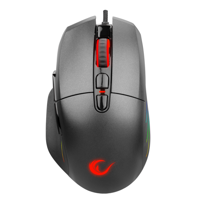 Miš gaming RAMPAGE SMX-R650 SCORE Usb Black, RGB illuminated 10000 Dpi, PMW-3325, 8D. Programable Gaming Mouse
