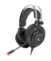 Slušalice sa mikrofonom gaming  RAMPAGE RM-K1 PULSAR black, USB 7.1 surround, vibracija, RGB