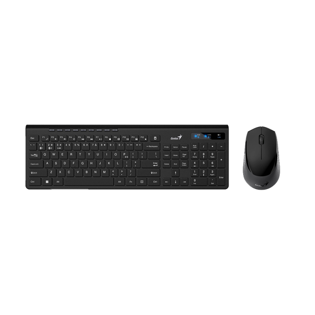 Tastatura + miš wireless i bluetooth GENIUS SlimStar 8230, black, BiH, 31340015410