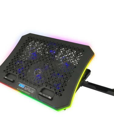 Postolje za notebook gaming ESPERANZA RGB ILLUMINATED NOTEBOOK COOLING PAD WITH MOBILE PHONE STAND GALERNE EGC109