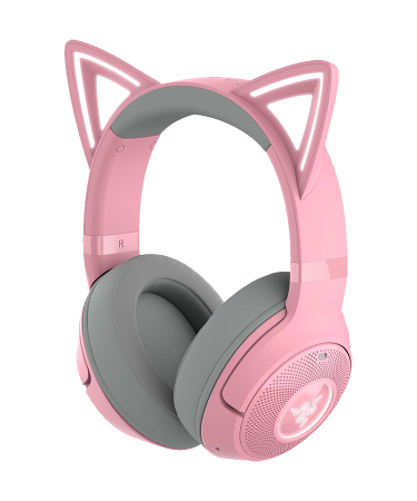 Slušalice Razer Kraken Kitty V2 BT - Quartz Edition - Wireless Bluetooth RGB Headset with Kitty Ears - FRML Packaging, RZ04-04860100-R3M1