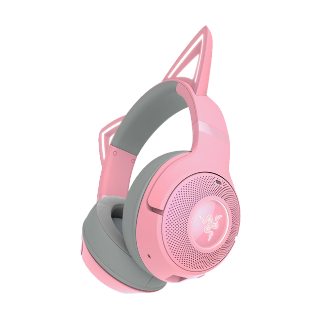 Slušalice Razer Kraken Kitty V2 BT - Quartz Edition - Wireless Bluetooth RGB Headset with Kitty Ears - FRML Packaging, RZ04-04860100-R3M1 - Image 2