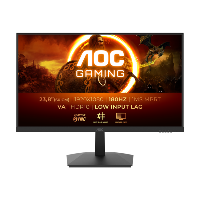 MONITOR AOC  LED 24G15N2 Gaming 23.8" VA 180Hz 1920x1080 1ms Adaptive Sync 3-sided frameless 250 cd/m2 3y