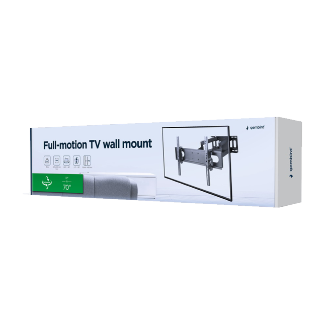 Zidni nosač GEMBIRD WM-70ST-01, Full-motion TV wall mount, 37”-70” - Image 14