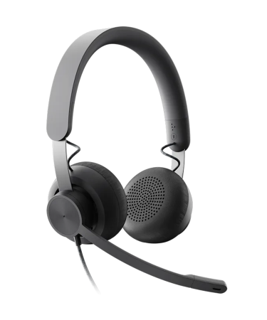 Slušalice sa mikrofonom, Logitech UC Zone USB black, USB-C, USB-A adapter included, noise-canceling, 981-000875