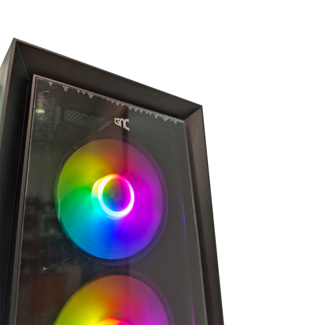 KUĆIŠTE GNC EZ COOL GAMING HC-625B BEZ NAPAJANJA, Tempered Glass, 3x120 RGB ventilator - Image 3