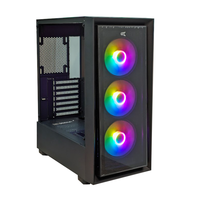 KUĆIŠTE GNC EZ COOL GAMING HC-625B BEZ NAPAJANJA, Tempered Glass, 3x120 RGB ventilator - Image 8