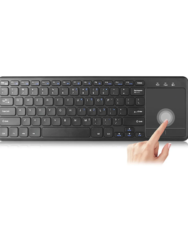 Tastatura EVEREST EKW-155 Black ToucPad Mouse US/ENG Layout Wireless Keyboard + Touch Mouse, Ultra Slim Media Hotkeys/Smart TV