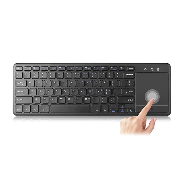 Tastatura EVEREST EKW-155 Black ToucPad Mouse US/ENG Layout Wireless Keyboard + Touch Mouse, Ultra Slim Media Hotkeys/Smart TV