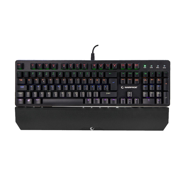 Tastatura gaming RAMPAGE KB-R91 Black USB Rainbow Backlight Water Proof BiH Layout Optical Switch