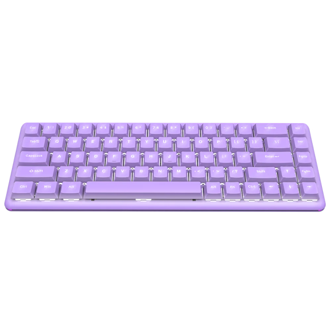Tastatura gaming RAMPAGE REBEL purple, Mechanical, Low Profile, red switch, US Layout, Rainbow - Image 3