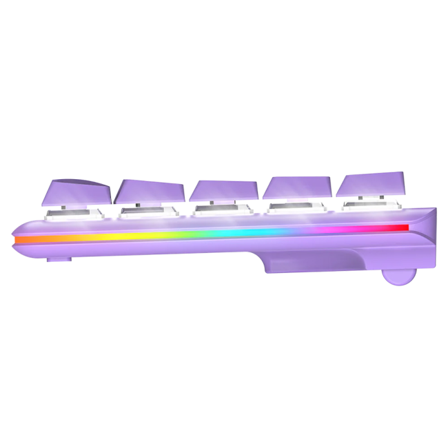 Tastatura gaming RAMPAGE REBEL purple, Mechanical, Low Profile, red switch, US Layout, Rainbow - Image 5