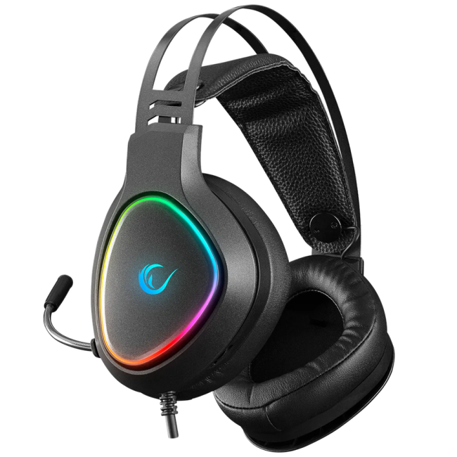 Slušalice sa mikrofonom gaming RAMPAGE RMX-G7 SNIPER Black RGB Illuminated,with Flexible Microphone Gaming, Headset - Image 2