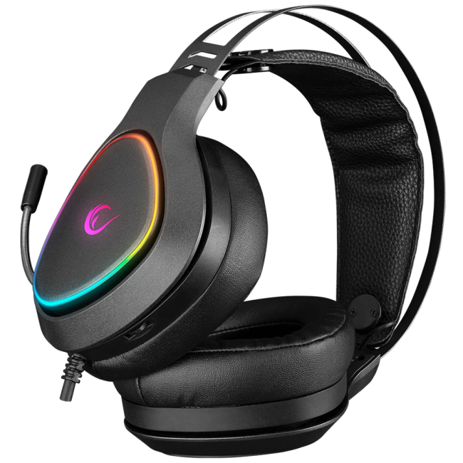 Slušalice sa mikrofonom gaming RAMPAGE RMX-G7 SNIPER Black RGB Illuminated,with Flexible Microphone Gaming, Headset - Image 4